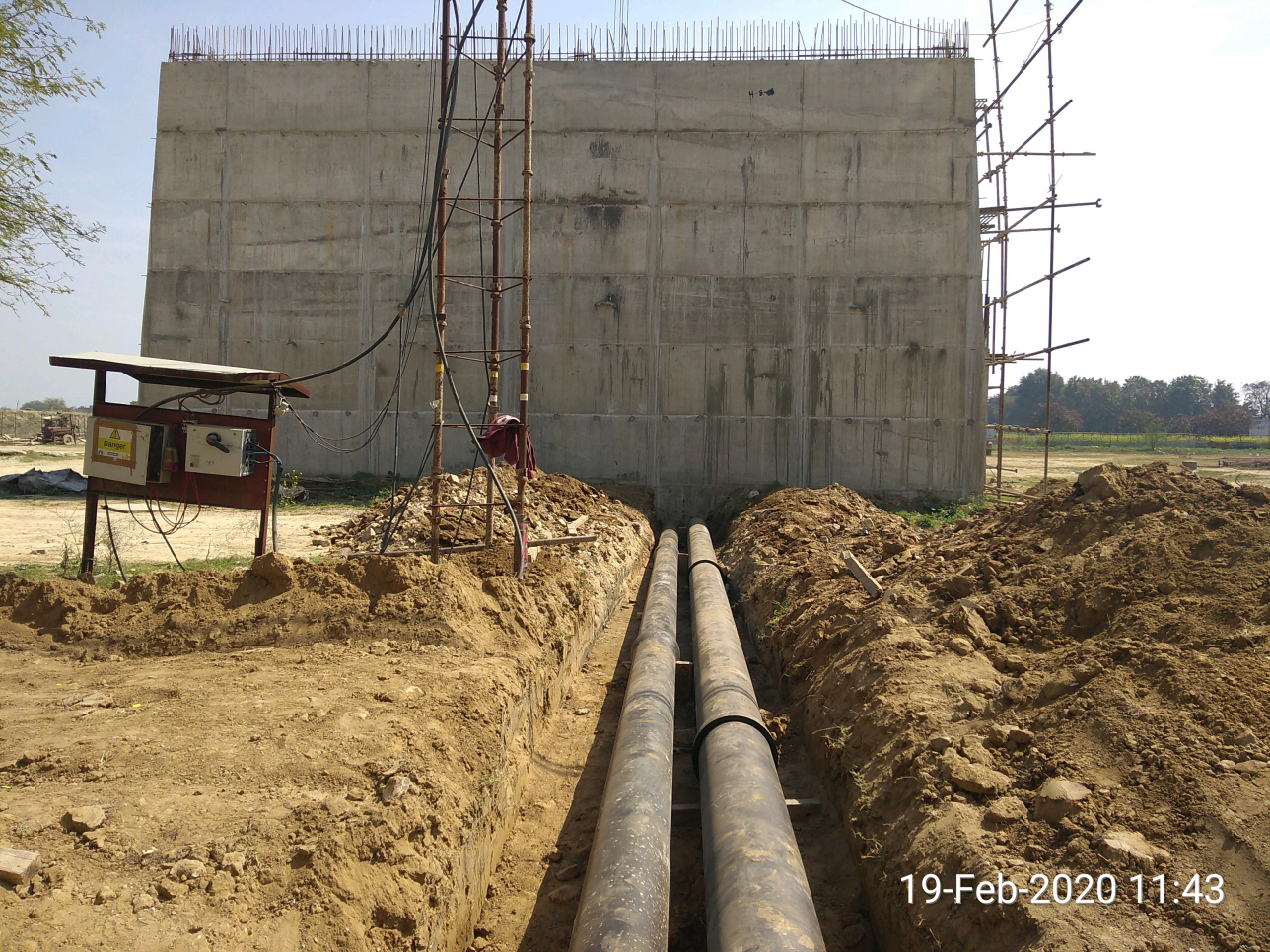 SAS outlet to sludge building